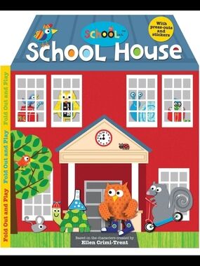 School House Children's Activity Book -  School House Fold-Out Play Book